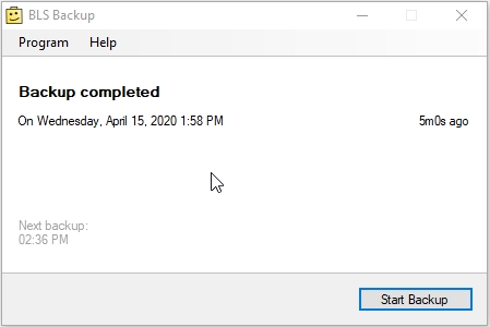 BLS Backup application